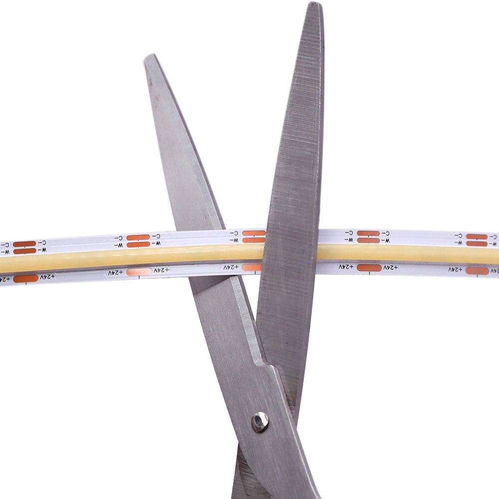 DC24V 8/10mm 576Chips/m Color Temperature Adjustable COB LED Light Strip, Narrower Beam Angle DC24V 8/10mm 576Chips/m Color Temperature Adjustable COB LED Light Strip, Narrower Beam Angle